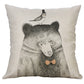 Kids Animal Cushion Cover - Panda, Lion, Bear - Just Kidding Store