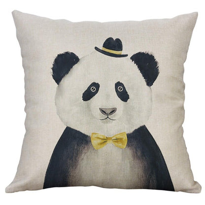 Kids Animal Cushion Cover - Panda, Lion, Bear - Just Kidding Store