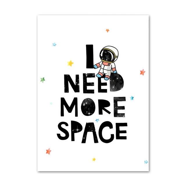 The Universe Canvas Wall Art Kids Space Posters - Just Kidding Store