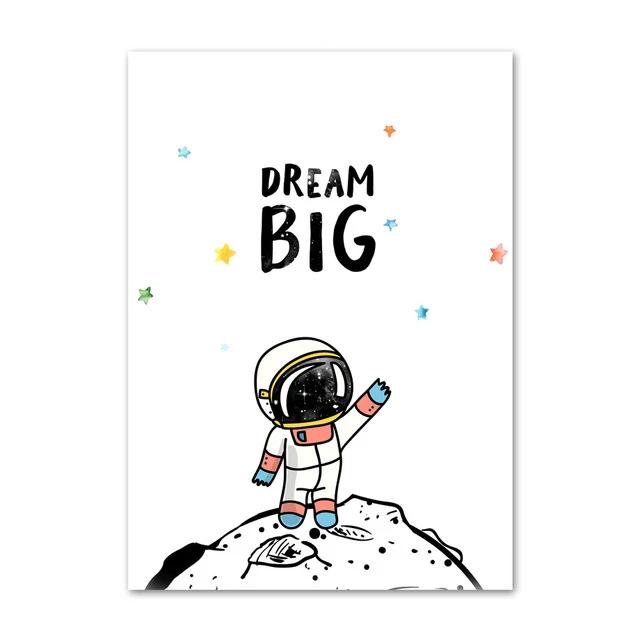 The Universe Canvas Wall Art Kids Space Posters - Just Kidding Store