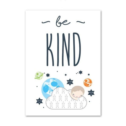 Mini Astronaut Canvas Wall Art Nursery Outer Space  Posters -  Just Kidding Store