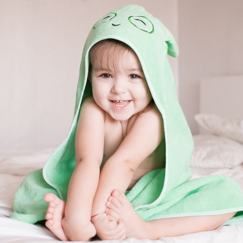Animal Design Cotton Terry Baby Kids Hooded Towel - Just Kidding Store