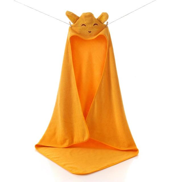 Animal Design Cotton Terry Baby Kids Hooded Towel - Just Kidding Store