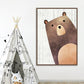 Woodland Animals Kids Canvas Art Raccoon Bear Fox - Just Kidding Store