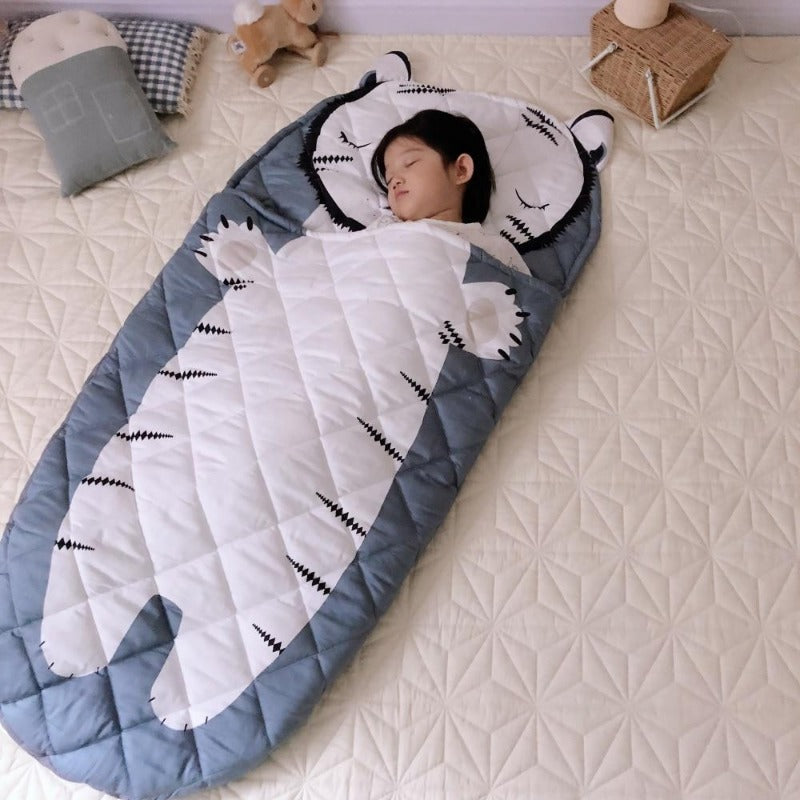 Kids Sleeping Bag Children Sleep Sack White Tiger - Just Kidding Store