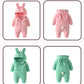 Bunny Rabbit Baby Kids Hooded Winter Romper - Just Kidding Store