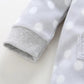 White Dots Romper - Baby KIds Winter Jumpsuit - Just Kidding Store