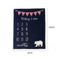 Bear Monthly Milestone Cotton Blanket Navy Red Beige - Just Kidding Store