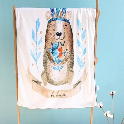Luxuriously Soft Sherpa Blanket - Deer Bear Hedgehog Fox Unicorn Cactus - Just Kidding Store