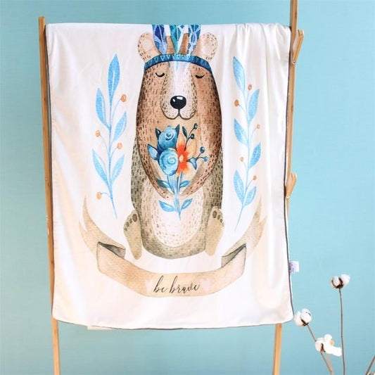 Luxuriously Soft Sherpa Blanket - Deer Bear Hedgehog Fox Unicorn Cactus - Just Kidding Store