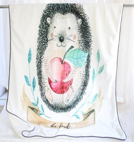 Luxuriously Soft Sherpa Blanket - Deer Bear Hedgehog Fox Unicorn Cactus - Just Kidding Store
