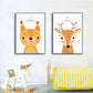 Woodland Animals Personalised Birth Details Canvas Wall Art- Just Kidding Store