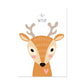Woodland Animals Personalised Birth Details Canvas Wall Art- Just Kidding Store