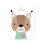 Woodland Animals Personalised Birth Details Canvas Wall Art- Just Kidding Store