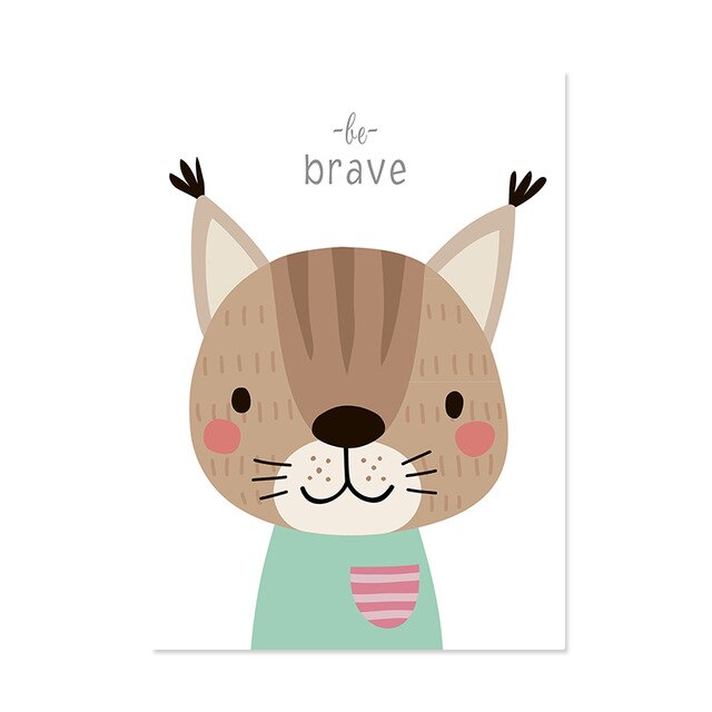 Woodland Animals Personalised Birth Details Canvas Wall Art- Just Kidding Store