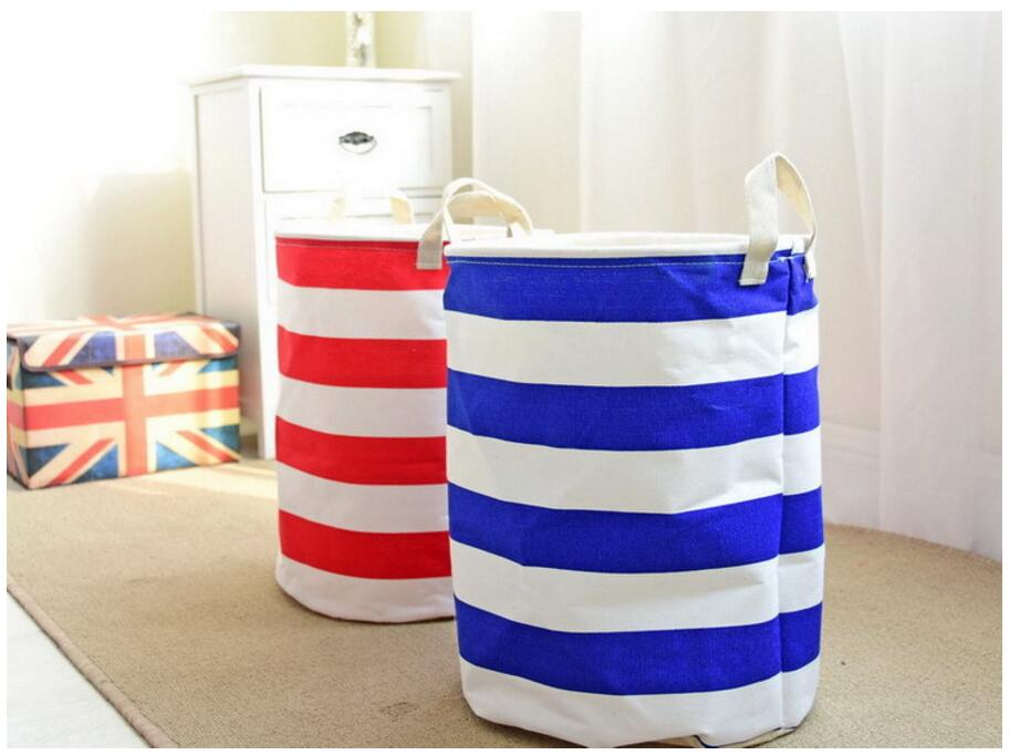 Crude Stripes Storage Basket - Childrens Toys Solution - Just Kidding Store