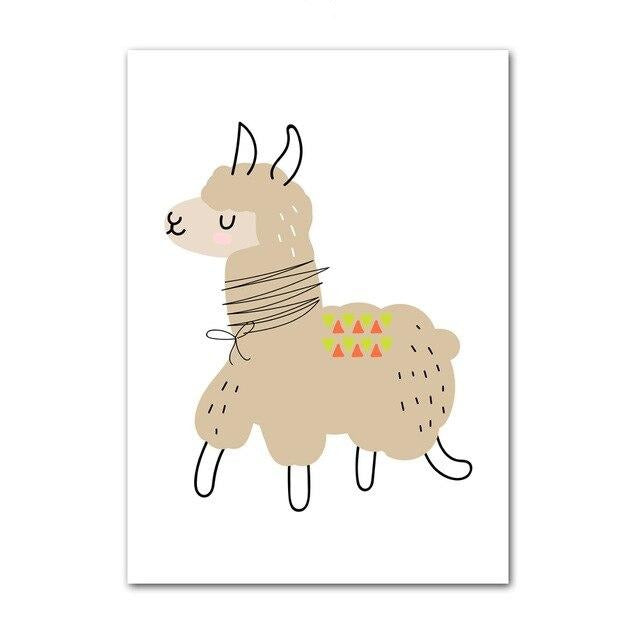 Canvas Wall Art - Unicorn llama Hedgehog Fox Deer Koala - Just Kidding Store