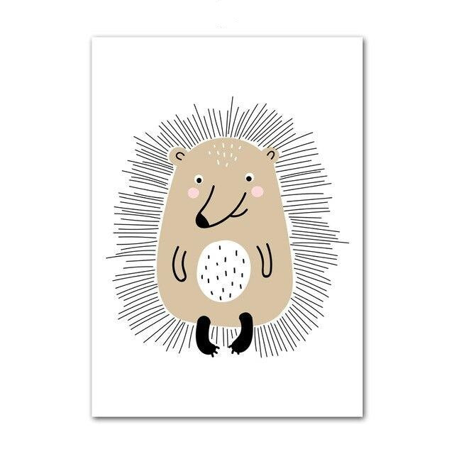 Canvas Wall Art - Unicorn llama Hedgehog Fox Deer Koala - Just Kidding Store