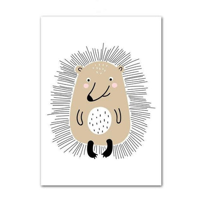 Canvas Wall Art - Unicorn llama Hedgehog Fox Deer Koala - Just Kidding Store