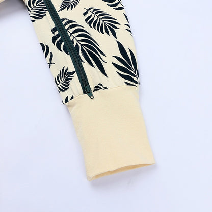 Black Leaves Baby Toddler Kids Summer Romper - Just Kidding Store