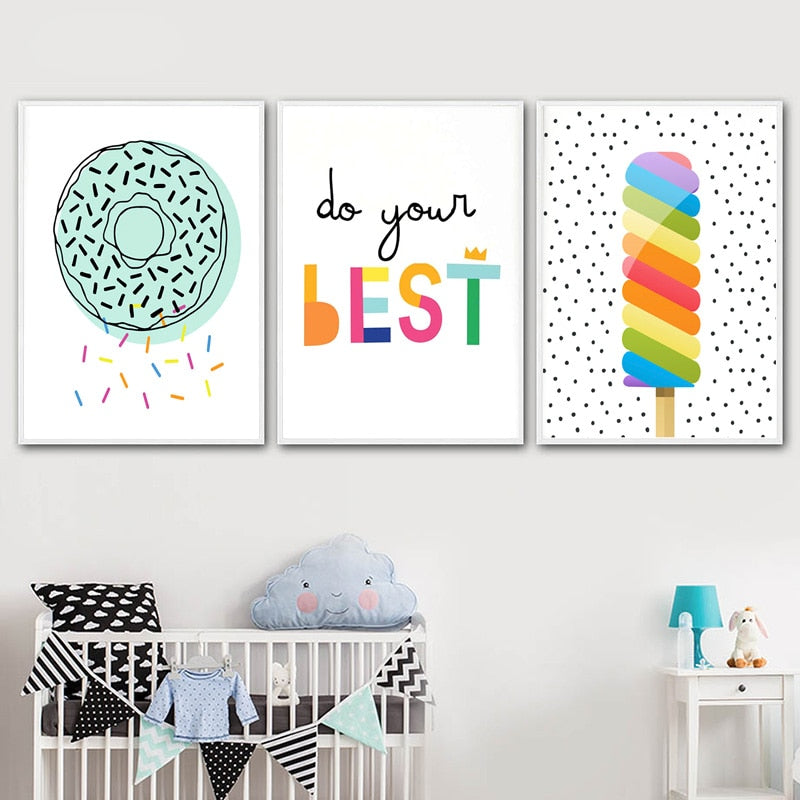 Children's Canvas Wall Art  - Rainbow Series - Just Kidding Store