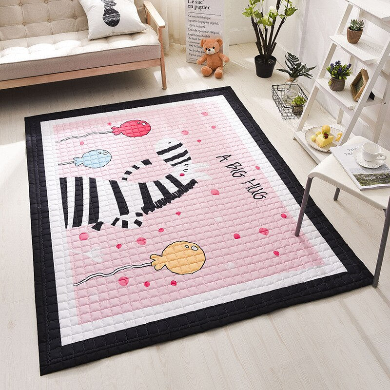 Oversized Quilted Kids Play Mat Anti Skid Carpet - Just Kidding Store