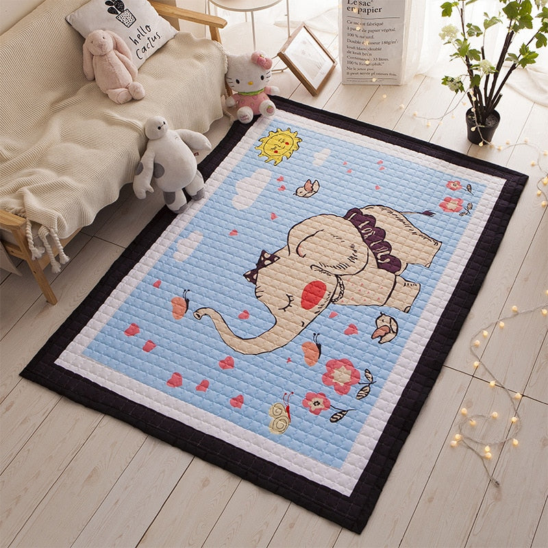 Oversized Quilted Kids Play Mat Anti Skid Carpet - Just Kidding Store