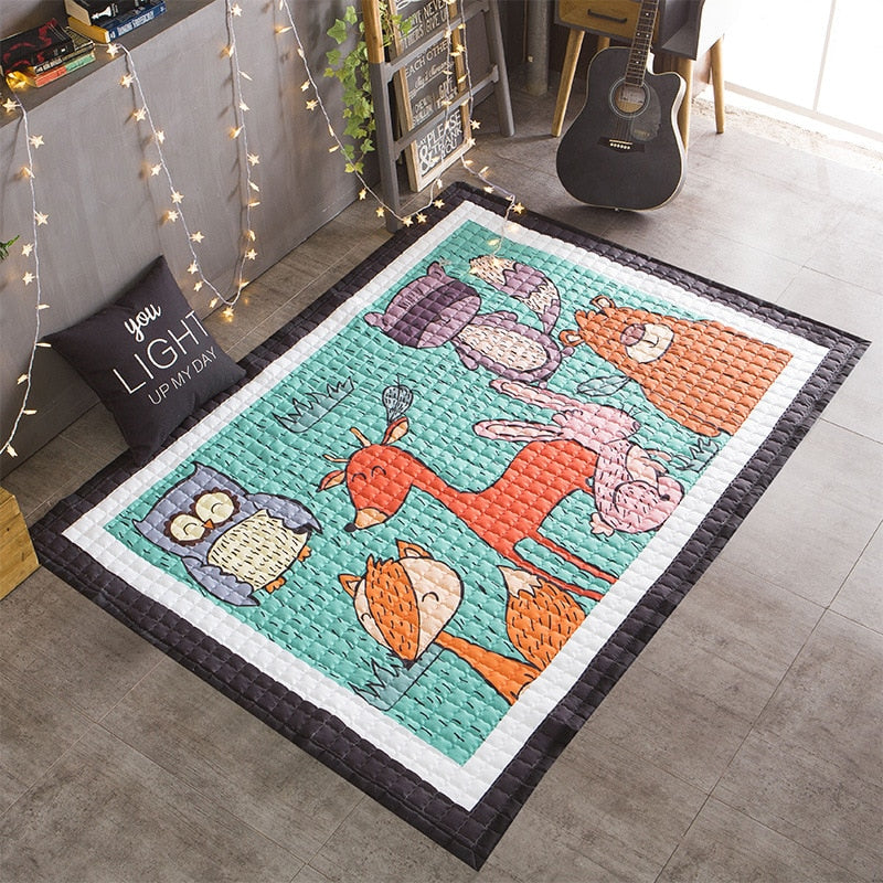 Oversized Quilted Kids Play Mat Anti Skid Carpet - Just Kidding Store
