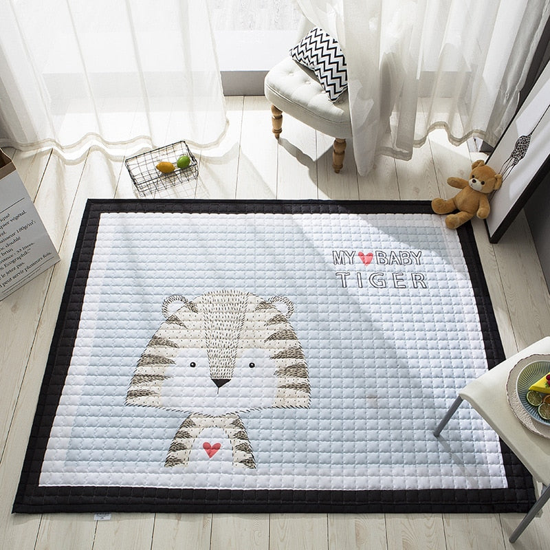 Oversized Quilted Kids Play Mat Anti Skid Carpet - Just Kidding Store