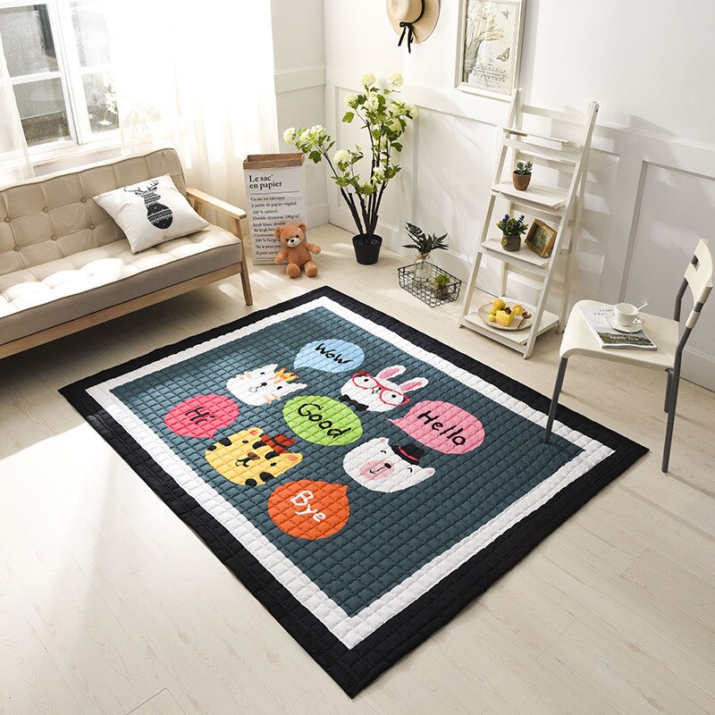 Oversized Quilted Kids Play Mat Anti Skid Carpet - Just Kidding Store