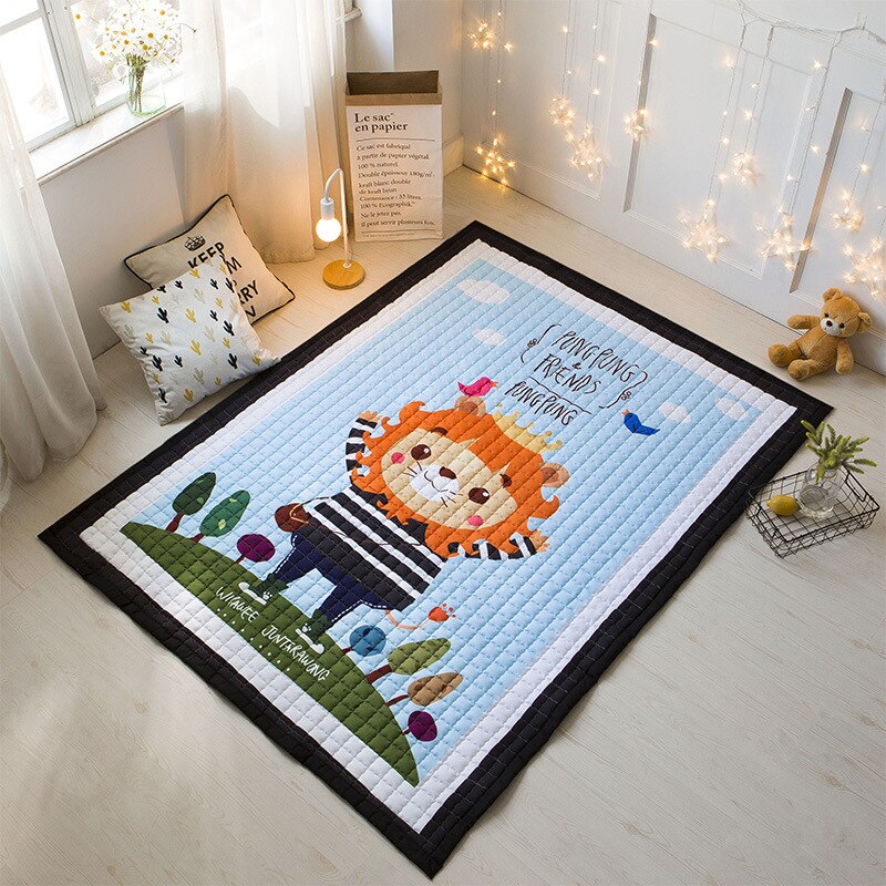 Oversized Quilted Kids Play Mat Anti Skid Carpet - Just Kidding Store