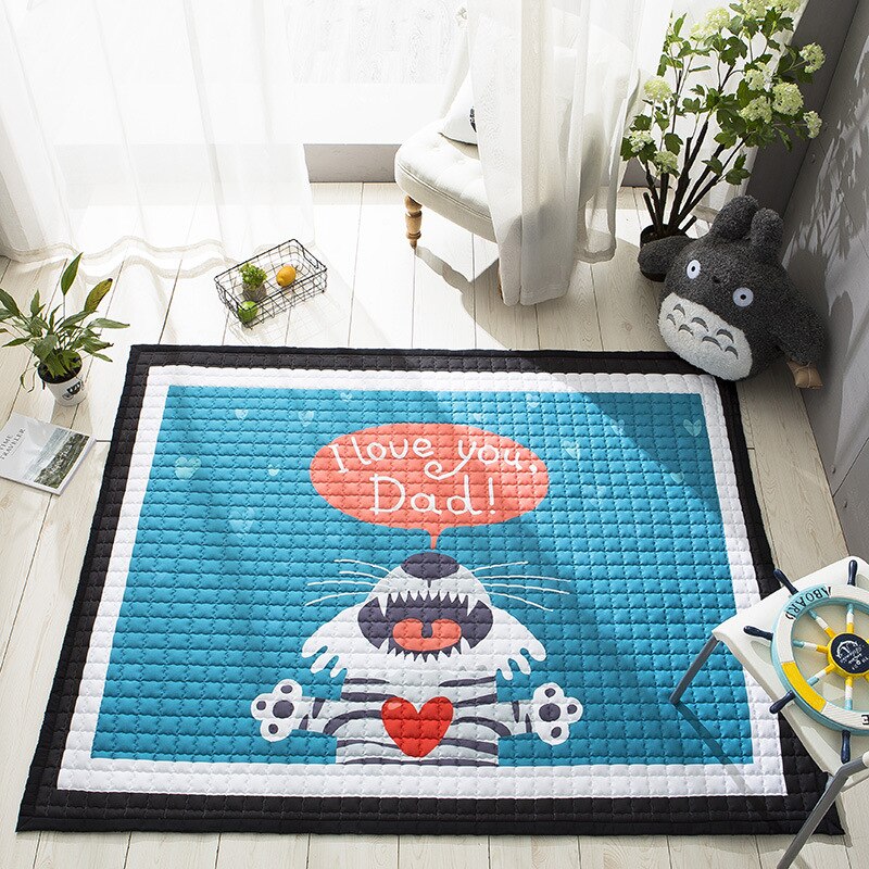 Oversized Quilted Kids Play Mat Anti Skid Carpet - Just Kidding Store