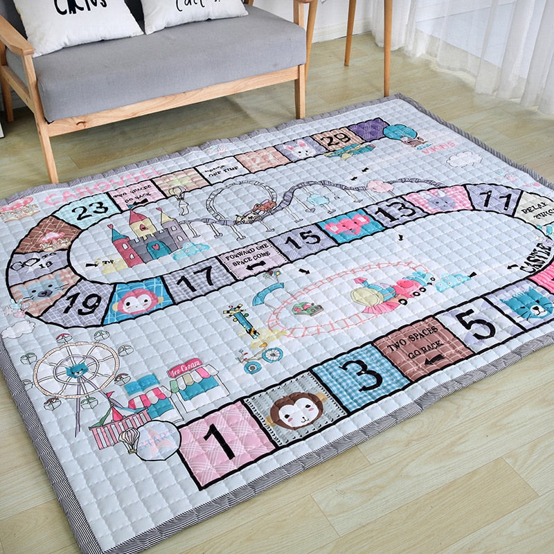 Oversized Quilted Kids Play Mat Anti Skid Carpet - Just Kidding Store