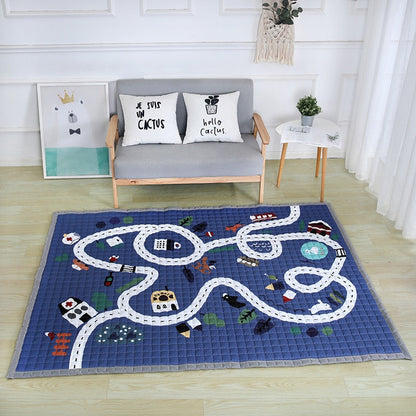 Oversized Quilted Kids Play Mat Anti Skid Carpet - Just Kidding Store