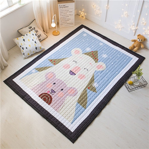 Oversized Quilted Play Mat - Anti Skid Carpet