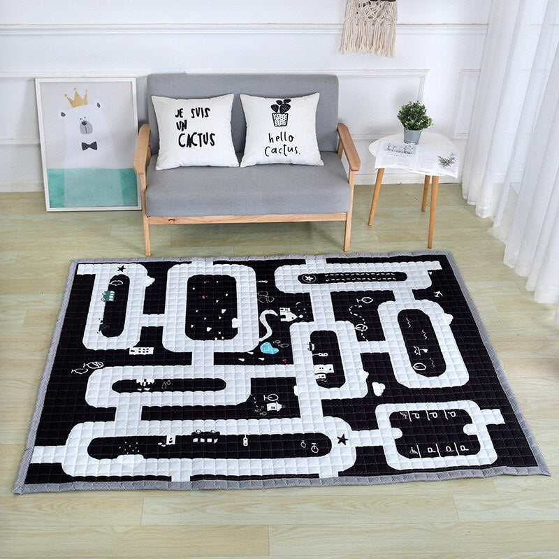 Oversized Quilted Kids Play Mat Anti Skid Carpet - Just Kidding Store