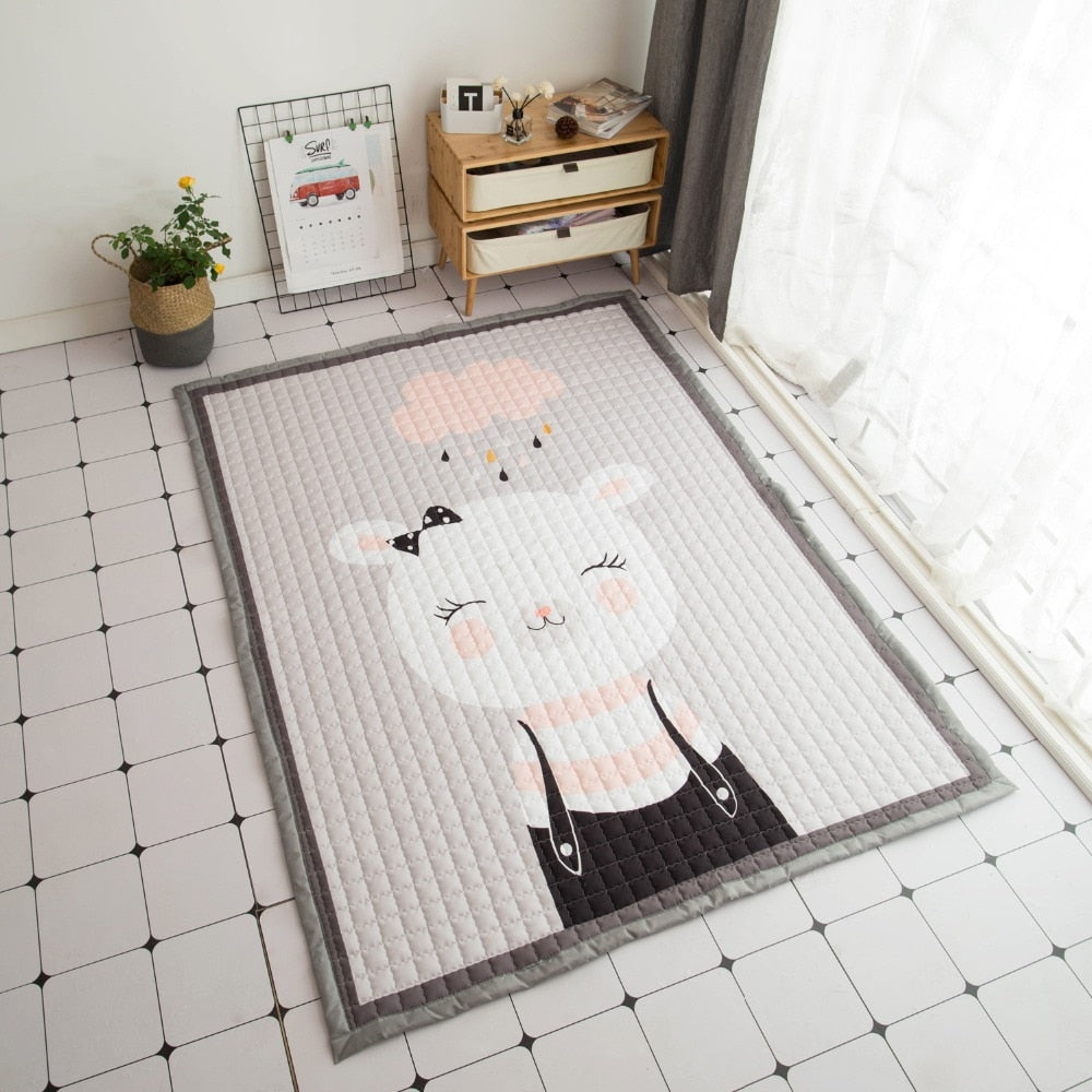 Oversized Quilted Kids Play Mat Anti Skid Carpet - Just Kidding Store