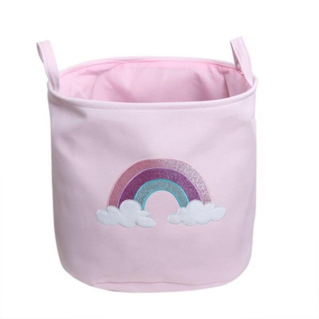 Shiny Rainbow Basket - Toys Storage Bucket - Just Kidding Store