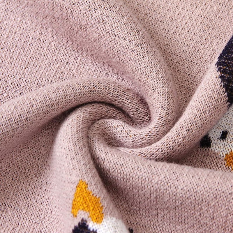 Little Penguin Baby Kids Cotton Knitted Blanket - Just Kidding Store