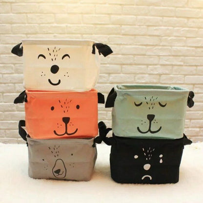 Canvas Storage Box Organizer - Desktop Jute Baskets - Just Kidding Store