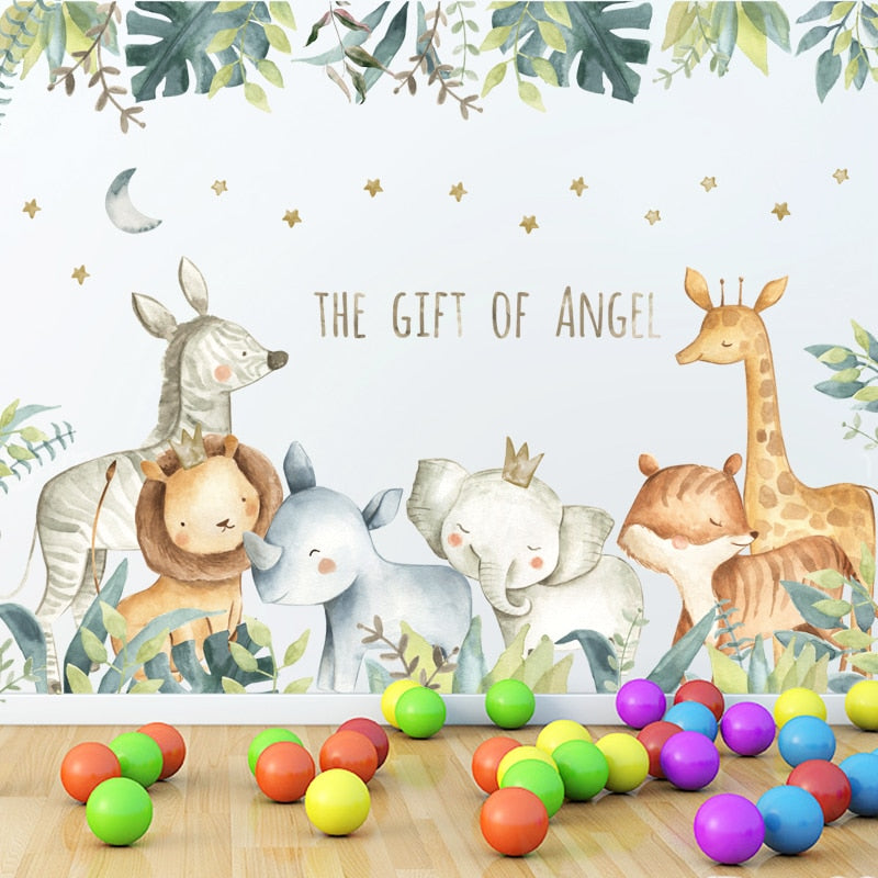 The Gift Of Angel - Kids Animals Safari Wall Decal - Just Kidding Store