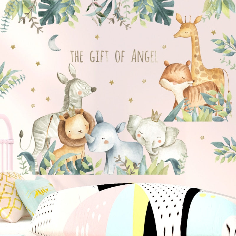 The Gift Of Angel - Kids Animals Safari Wall Decal - Just Kidding Store