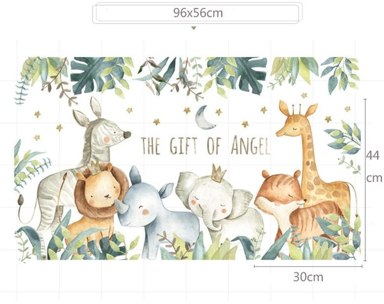 The Gift Of Angel - Kids Animals Safari Wall Decal - Just Kidding Store