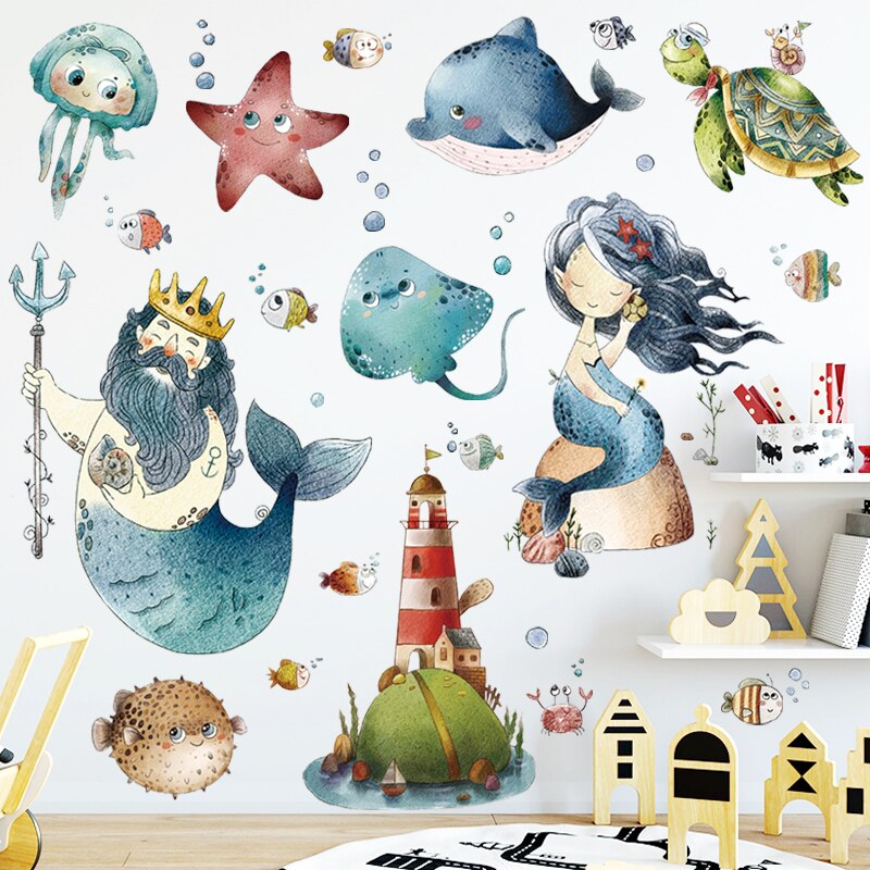 Under The Sea Nursery Bedroom Wall Stickers - Just Kidding Store 