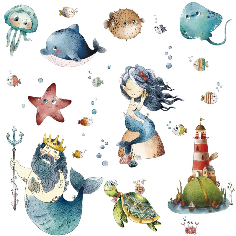 Under The Sea Nursery Bedroom Wall Stickers - Just Kidding Store 