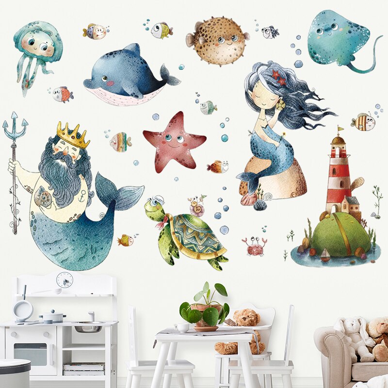 Under The Sea Nursery Bedroom Wall Stickers - Just Kidding Store 