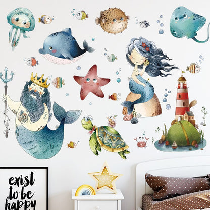 Under The Sea Nursery Bedroom Wall Stickers - Just Kidding Store 