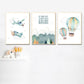 Up, Up And Away Watercolor Canvas Painting Wall Art - Just Kidding Store