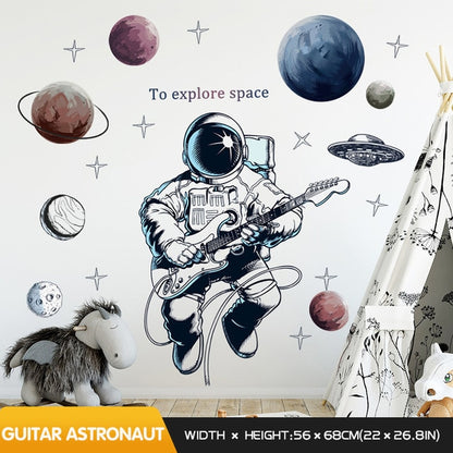 Space Travel Outer Space Spaceman Wall Decals - Just Kidding Store