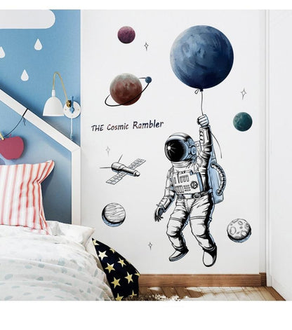 Space Travel Outer Space Spaceman Wall Decals - Just Kidding Store